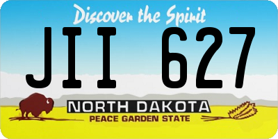 ND license plate JII627