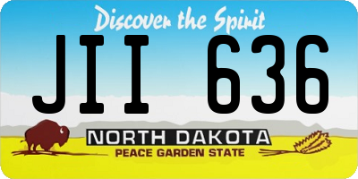 ND license plate JII636