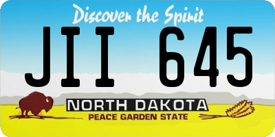 ND license plate JII645