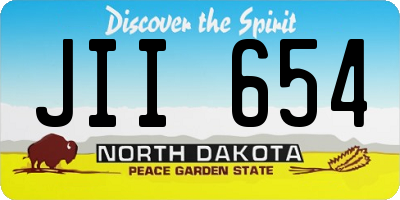 ND license plate JII654
