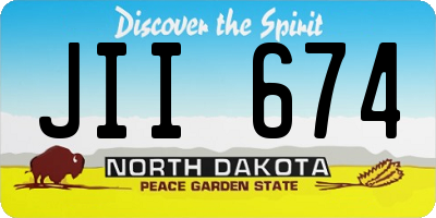 ND license plate JII674