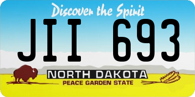 ND license plate JII693