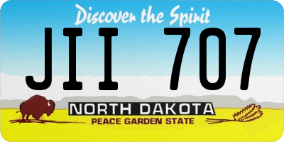 ND license plate JII707