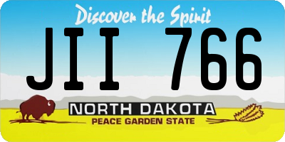 ND license plate JII766