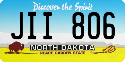 ND license plate JII806