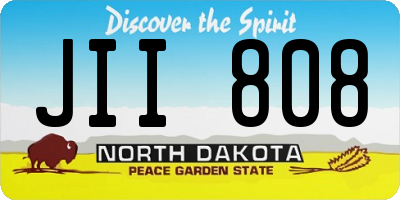 ND license plate JII808
