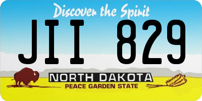 ND license plate JII829
