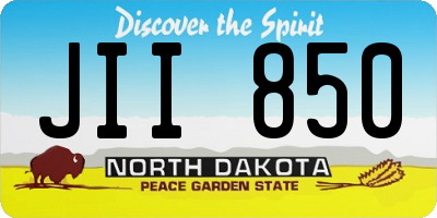 ND license plate JII850