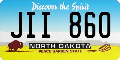 ND license plate JII860