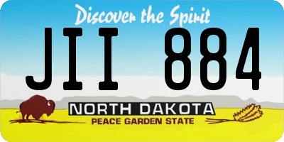 ND license plate JII884