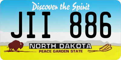 ND license plate JII886