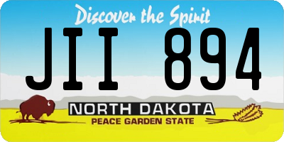 ND license plate JII894