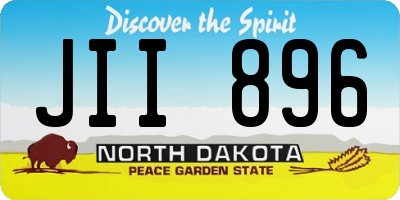 ND license plate JII896
