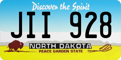 ND license plate JII928