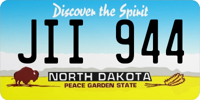 ND license plate JII944