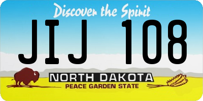 ND license plate JIJ108