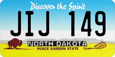 ND license plate JIJ149