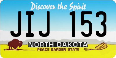 ND license plate JIJ153
