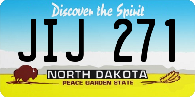 ND license plate JIJ271