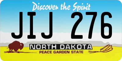 ND license plate JIJ276