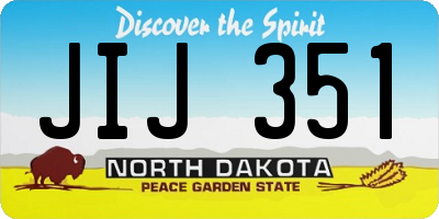 ND license plate JIJ351