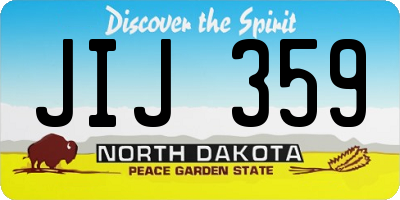 ND license plate JIJ359