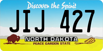ND license plate JIJ427