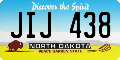 ND license plate JIJ438