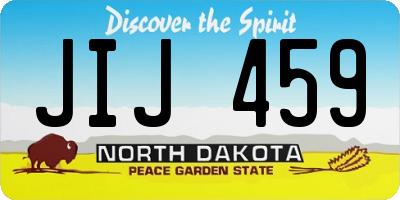 ND license plate JIJ459