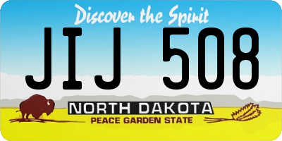 ND license plate JIJ508