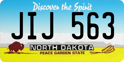 ND license plate JIJ563