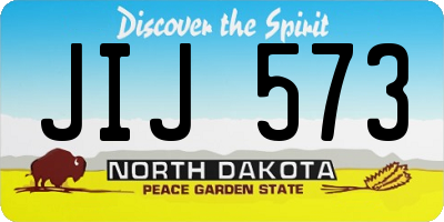ND license plate JIJ573