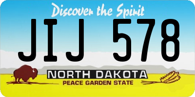 ND license plate JIJ578