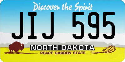 ND license plate JIJ595