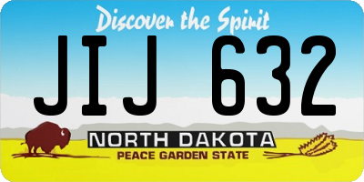 ND license plate JIJ632