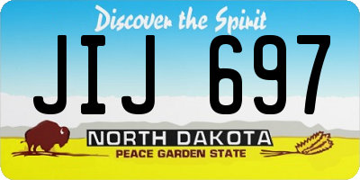 ND license plate JIJ697