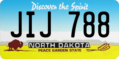 ND license plate JIJ788