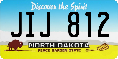 ND license plate JIJ812
