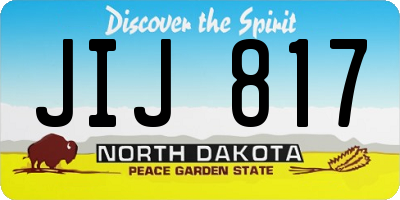 ND license plate JIJ817