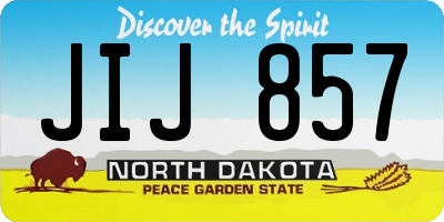 ND license plate JIJ857