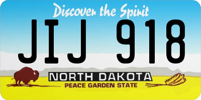 ND license plate JIJ918