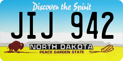 ND license plate JIJ942