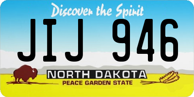 ND license plate JIJ946