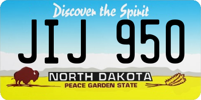 ND license plate JIJ950