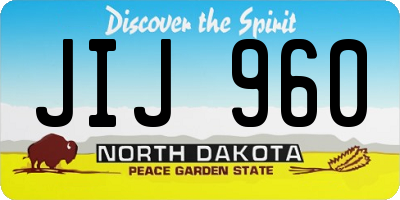 ND license plate JIJ960