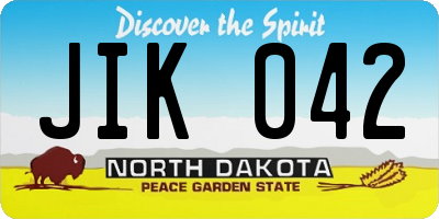 ND license plate JIK042