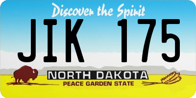 ND license plate JIK175