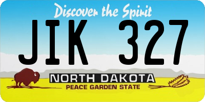 ND license plate JIK327