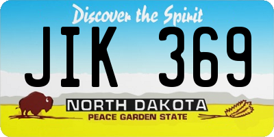 ND license plate JIK369