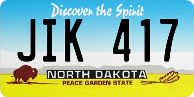 ND license plate JIK417
